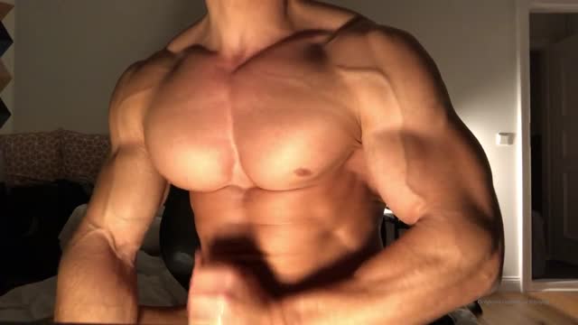 Bodybuilder Biege, O?l- und Masturbieren