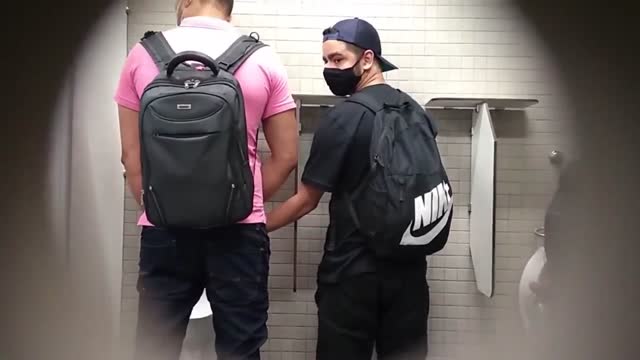 Men bathroom sex
