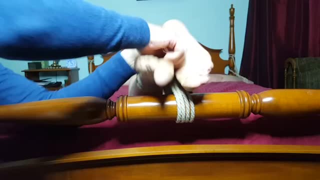 guy's feet tickled and licked