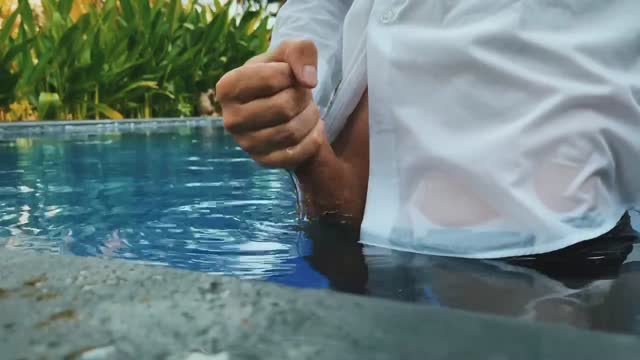 businessman pool cum