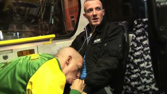guy sucked on public tram