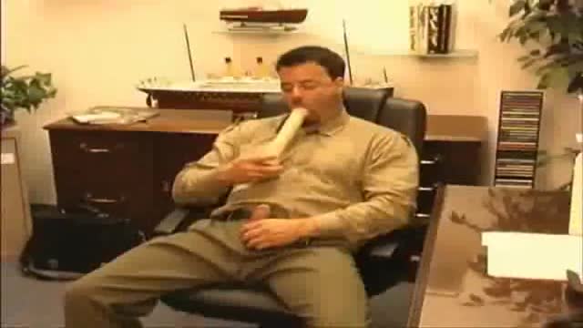 Office dildo fuck 