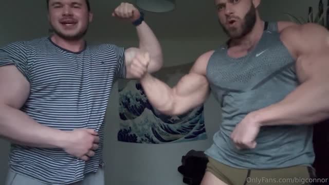 Hot guys flexing