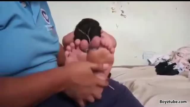Latin guy tickled