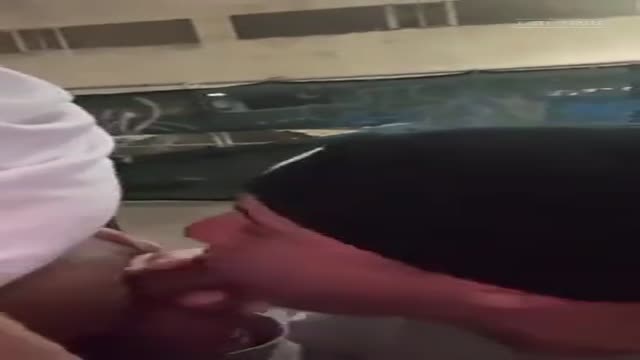 Slut gets fucked in public
