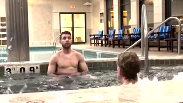Amateur Poolside Blowjob and Swallow