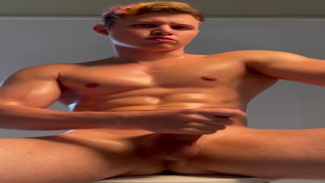 Cute guy managed to show a boner during photoshoot