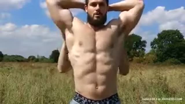 Muscles flex warrior