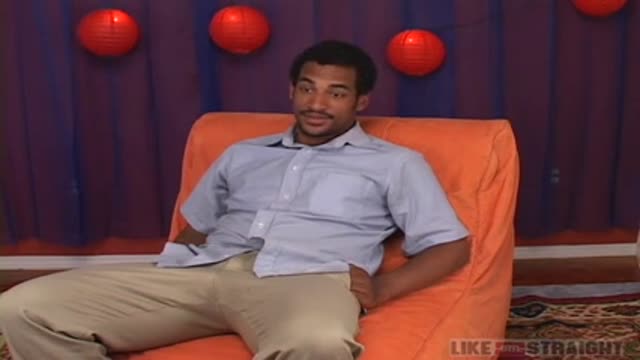 Straight boy receives a blowjob