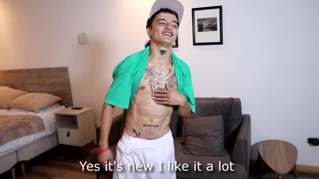 bi latino guy jerks off