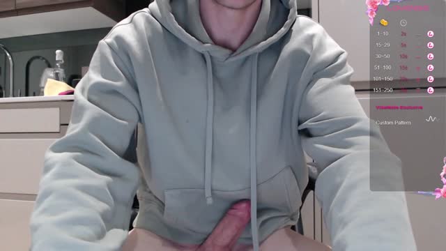 Jerk-off and Cum Blast in the Kitchen