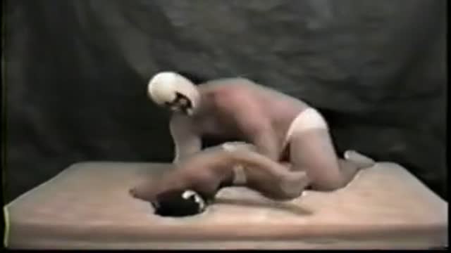 Vintage gay twink vs gay bear wrestling