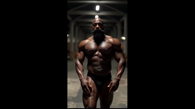 Fantasy Black AI bearded moustached daddies