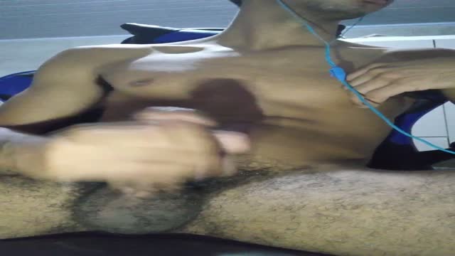 Guy Strokes His Big Hairy Dick Until He Cums