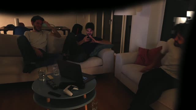 straight friend jerks off wit gay couple - real amateur