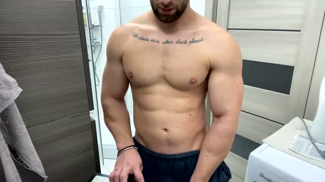 Hot Fit Tattooed Guy Cam Wank Session