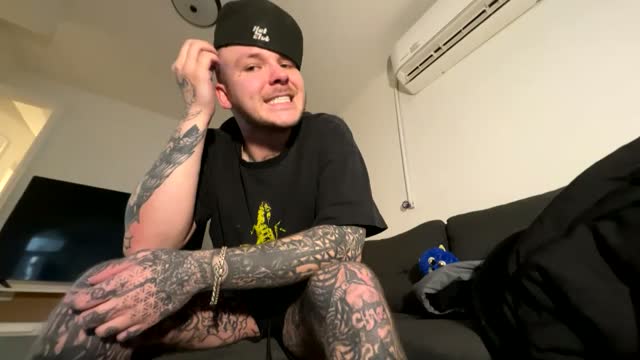 Just a Tattoo Enthusiast Chilling and Showing His Dick on Cam