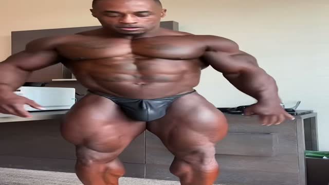 Bodybuilder posing