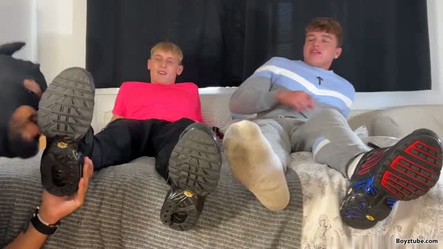 Chav guys feet worship
