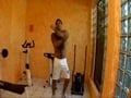 Hairy Gym Wank Hung