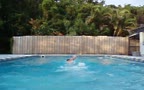 Solo swim with ball weight