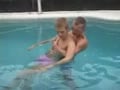 Blond learns to swim- chad fitch and Lewis Canon