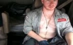 Hot trucker wanking whilst driving