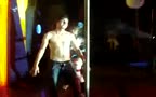 Stripped in a party