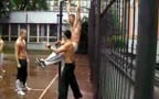 Abs punching friends