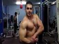arab bodybuilder flexing