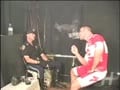 Hunks smoking in uniform