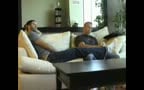 Chills on the couch while being worshipped