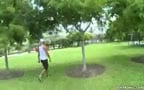 Two dudes fuck outdoor