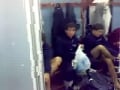 With the cam in the lockerroom