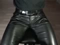 leather pants frot