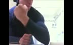 young guy flexing and jerking off 