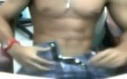 FIT YOUNG BLACK CUT GUY ON WEBCAM