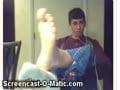 Hot guy tickles his feet