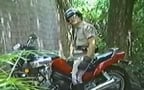 Cop,Biker jerks off whist smokin cigar