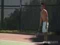 evan tennis match nude