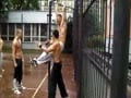 Abs punching friends
