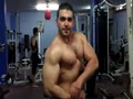 arab bodybuilder flexing