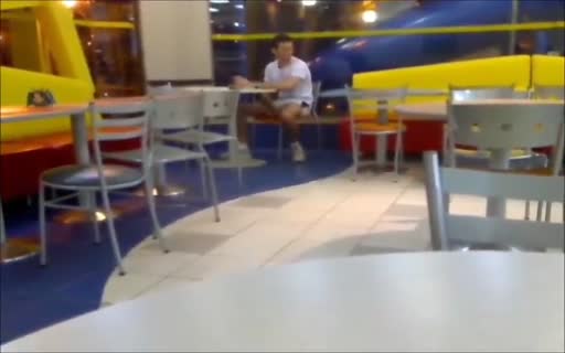masturbating in fast food restaurant