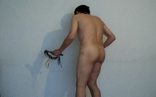 chris ellis whips his cock and spanks his butt
