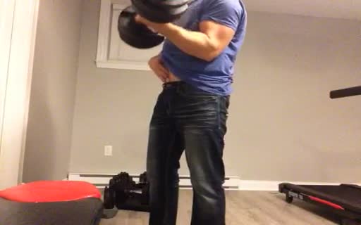Workout gym jerk