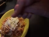 cum on spagetti
