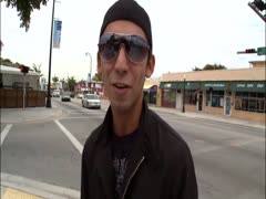 Two exhibitionists fuck in public