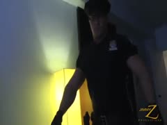 Gino dressed as a cop
