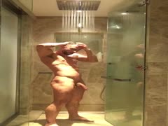Hunk in the shower