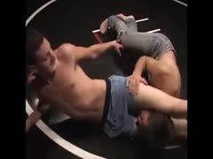 Boys wrestle and play